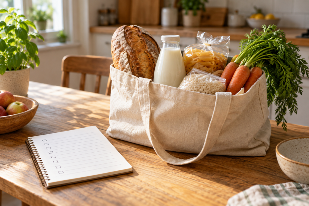 Basisboodschappen en boodschappenlijstje
